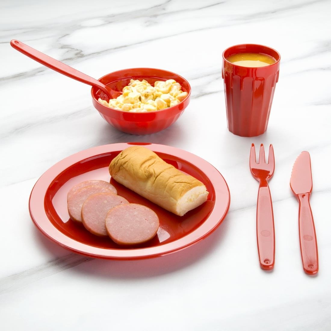 DL122 Polycarbonate Spoon Red Kristallon (Pack of 12) JD Catering Equipment Solutions Ltd