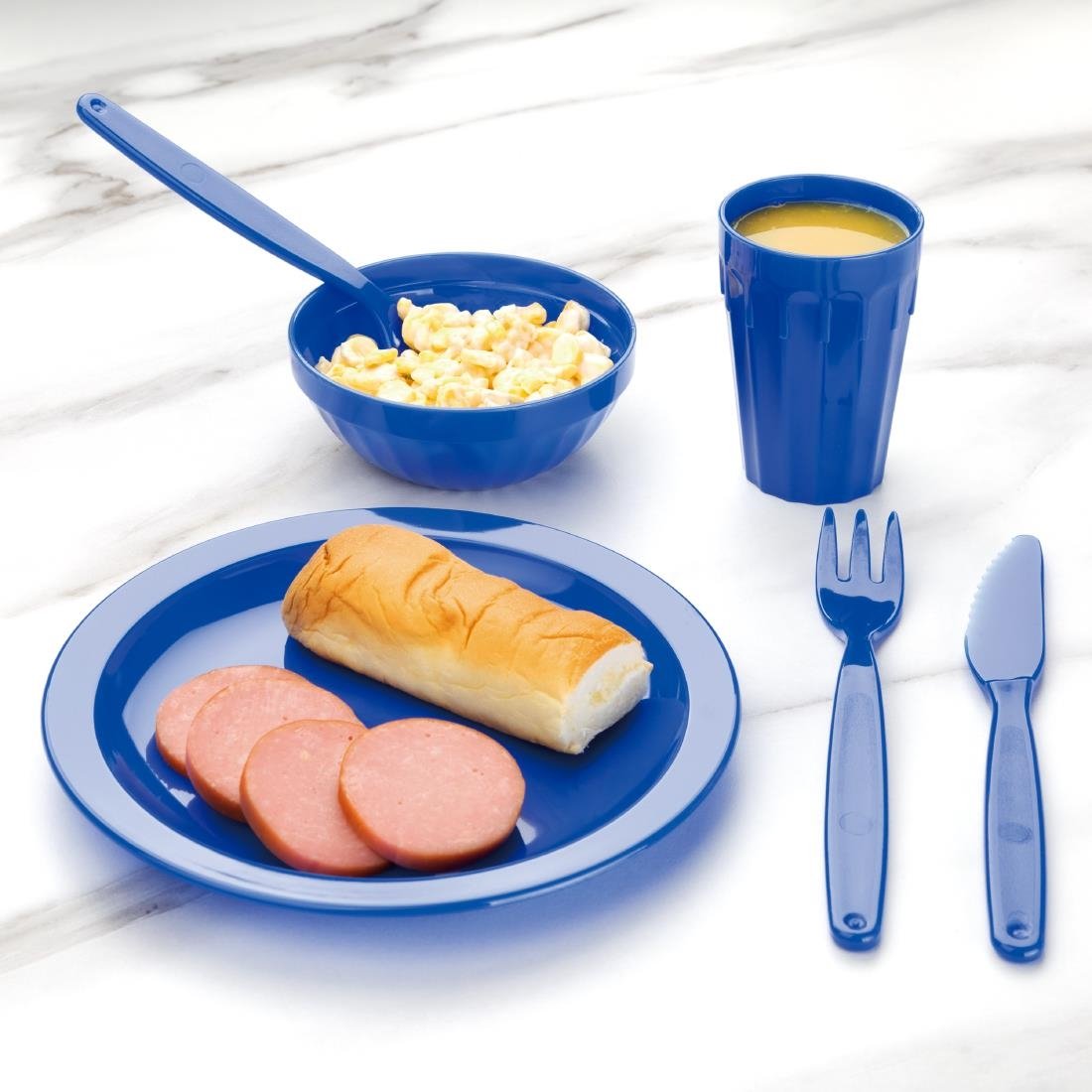 DL125 Polycarbonate Spoon Blue Kristallon (Pack of 12) JD Catering Equipment Solutions Ltd
