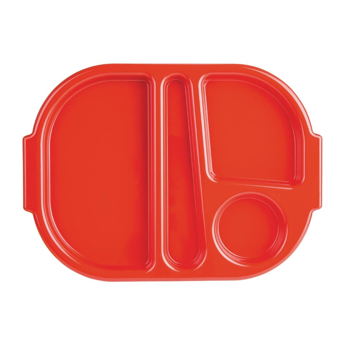 DL126 Kristallon Small Polycarbonate Compartment Food Trays Red 322mm JD Catering Equipment Solutions Ltd