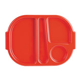 DL126 Kristallon Small Polycarbonate Compartment Food Trays Red 322mm JD Catering Equipment Solutions Ltd