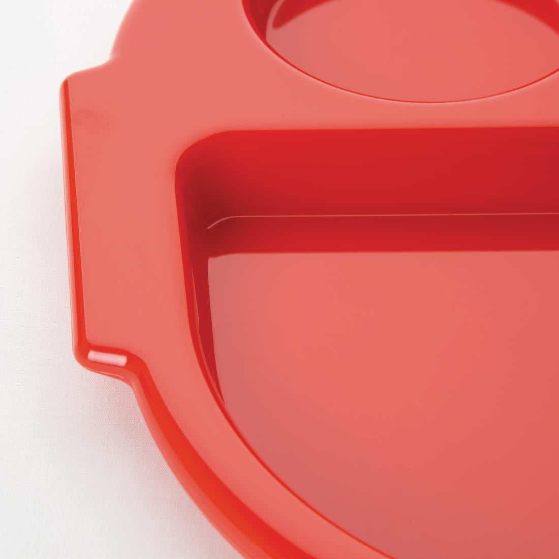 DL126 Kristallon Small Polycarbonate Compartment Food Trays Red 322mm JD Catering Equipment Solutions Ltd