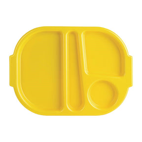 DL127 Kristallon Small Polycarbonate Compartment Food Trays Yellow 322mm JD Catering Equipment Solutions Ltd