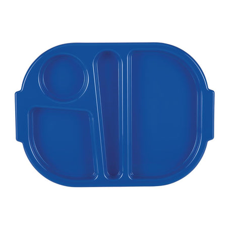 DL129 Kristallon Small Polycarbonate Compartment Food Trays Blue 322mm JD Catering Equipment Solutions Ltd