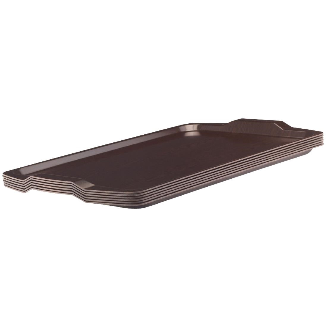 DL157 Cambro Venge Laminate Room Service Tray With Handles 640mm JD Catering Equipment Solutions Ltd