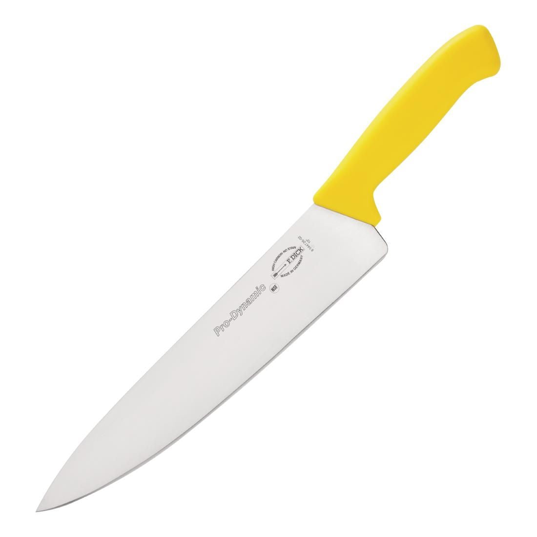 DL360 Dick Pro Dynamic HACCP Chefs Knife Yellow 25.5cm JD Catering Equipment Solutions Ltd