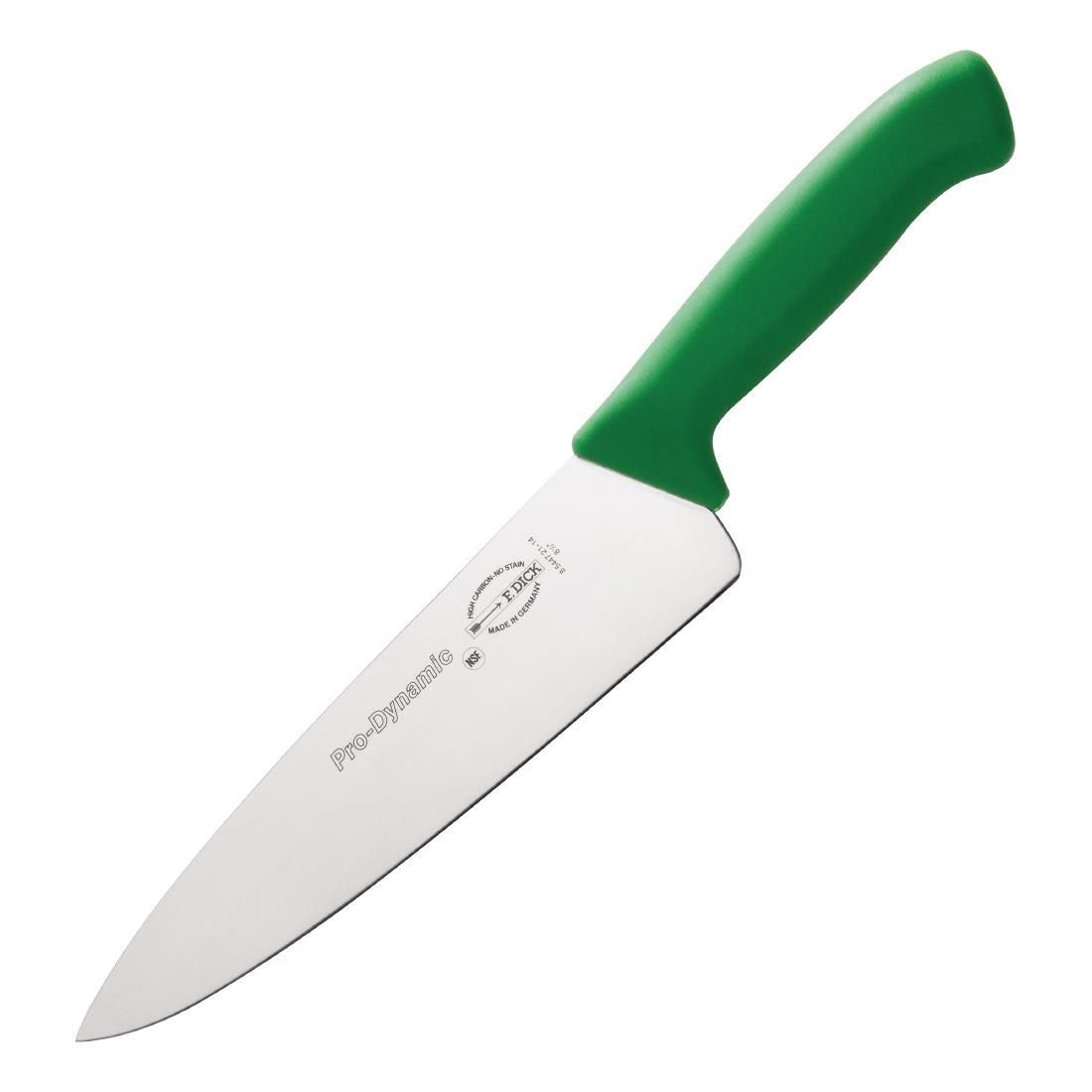DL365 Dick Pro Dynamic HACCP Chefs Knife Green 21.5cm JD Catering Equipment Solutions Ltd