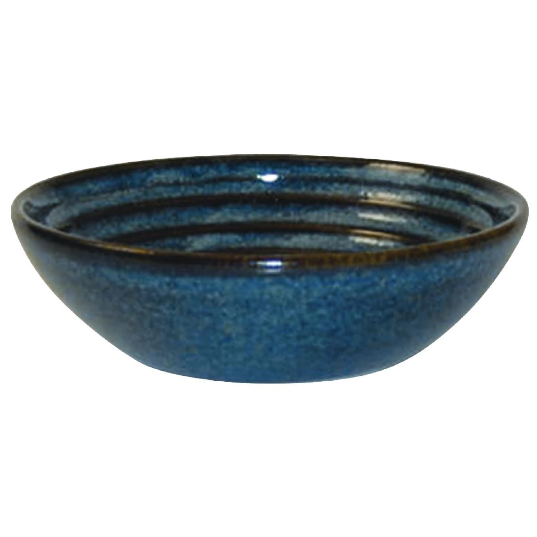 DL421 Churchill Bit on the Side Blue Ripple Dip Dishes 113mm (Pack of 12) JD Catering Equipment Solutions Ltd
