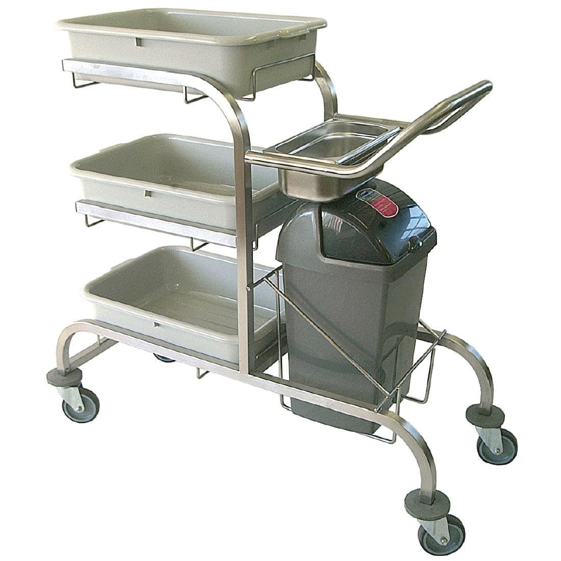 DL454 Craven 3 Tier Epoxy Coated Bussing Trolley JD Catering Equipment Solutions Ltd