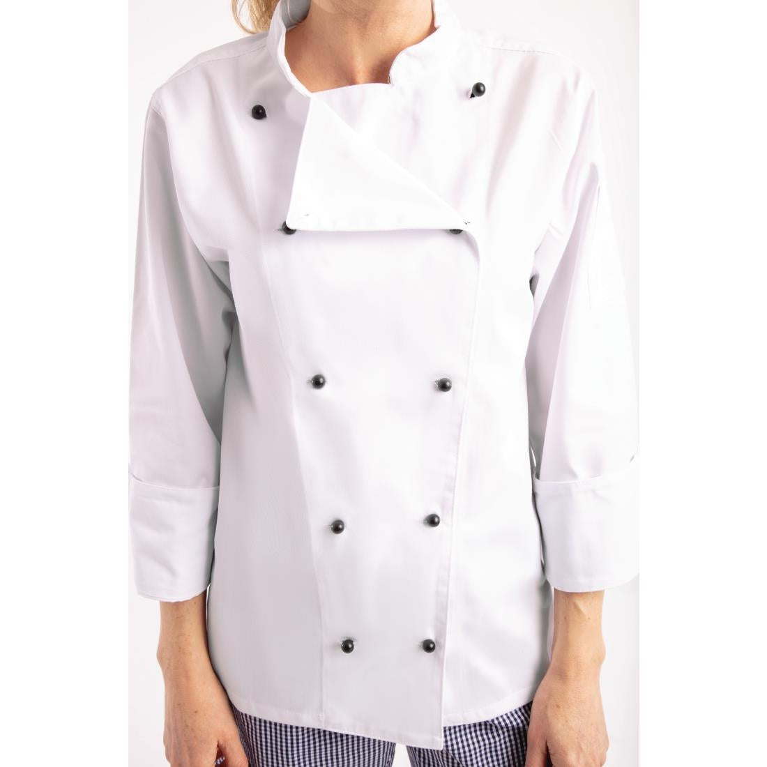 DL710-L Whites Chicago Unisex Chefs Jacket Long Sleeve L JD Catering Equipment Solutions Ltd