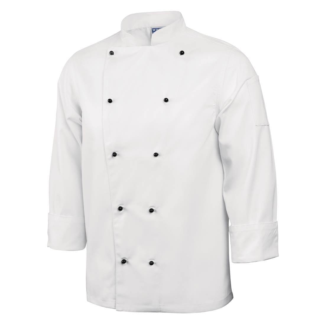 DL710-L Whites Chicago Unisex Chefs Jacket Long Sleeve L JD Catering Equipment Solutions Ltd