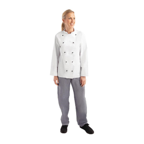 DL710-L Whites Chicago Unisex Chefs Jacket Long Sleeve L JD Catering Equipment Solutions Ltd