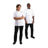 DL711-M Whites Chicago Unisex Chefs Jacket Short Sleeve White M JD Catering Equipment Solutions Ltd