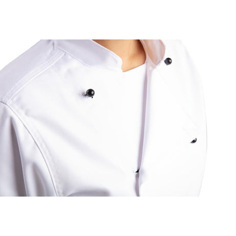 DL711-XS Whites Chicago Unisex Chefs Jacket Short Sleeve White XS JD Catering Equipment Solutions Ltd