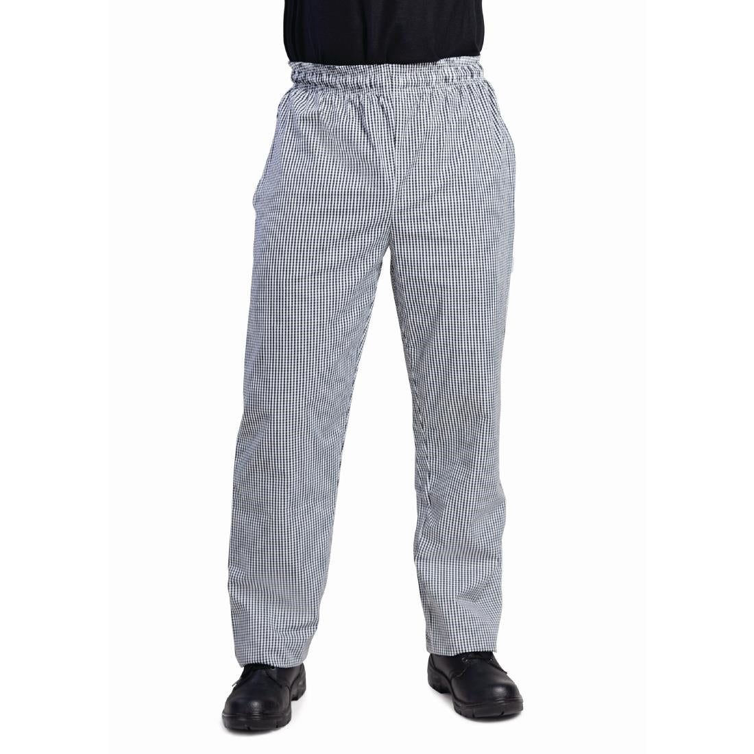 DL712-XXL Whites Unisex Vegas Chefs Trousers Black and White Check 2XL JD Catering Equipment Solutions Ltd