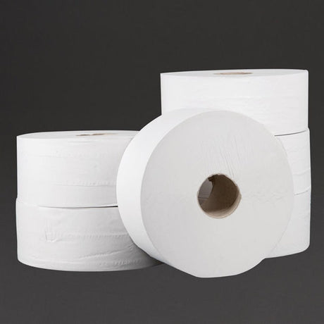 DL919 Jantex Jumbo Toilet Rolls 2-Ply 300m (Pack of 6) JD Catering Equipment Solutions Ltd