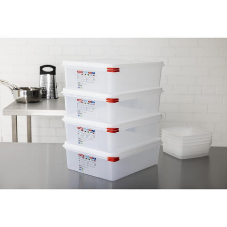 DL982 Araven Polypropylene 1/2 Gastronorm Food Container 6.5Ltr (Pack of 4) JD Catering Equipment Solutions Ltd