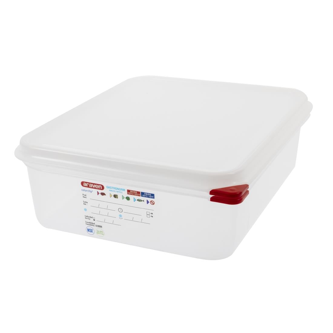 DL982 Araven Polypropylene 1/2 Gastronorm Food Container 6.5Ltr (Pack of 4) JD Catering Equipment Solutions Ltd