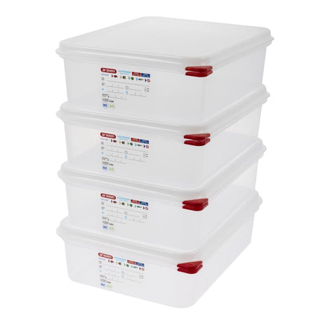 DL982 Araven Polypropylene 1/2 Gastronorm Food Container 6.5Ltr (Pack of 4) JD Catering Equipment Solutions Ltd