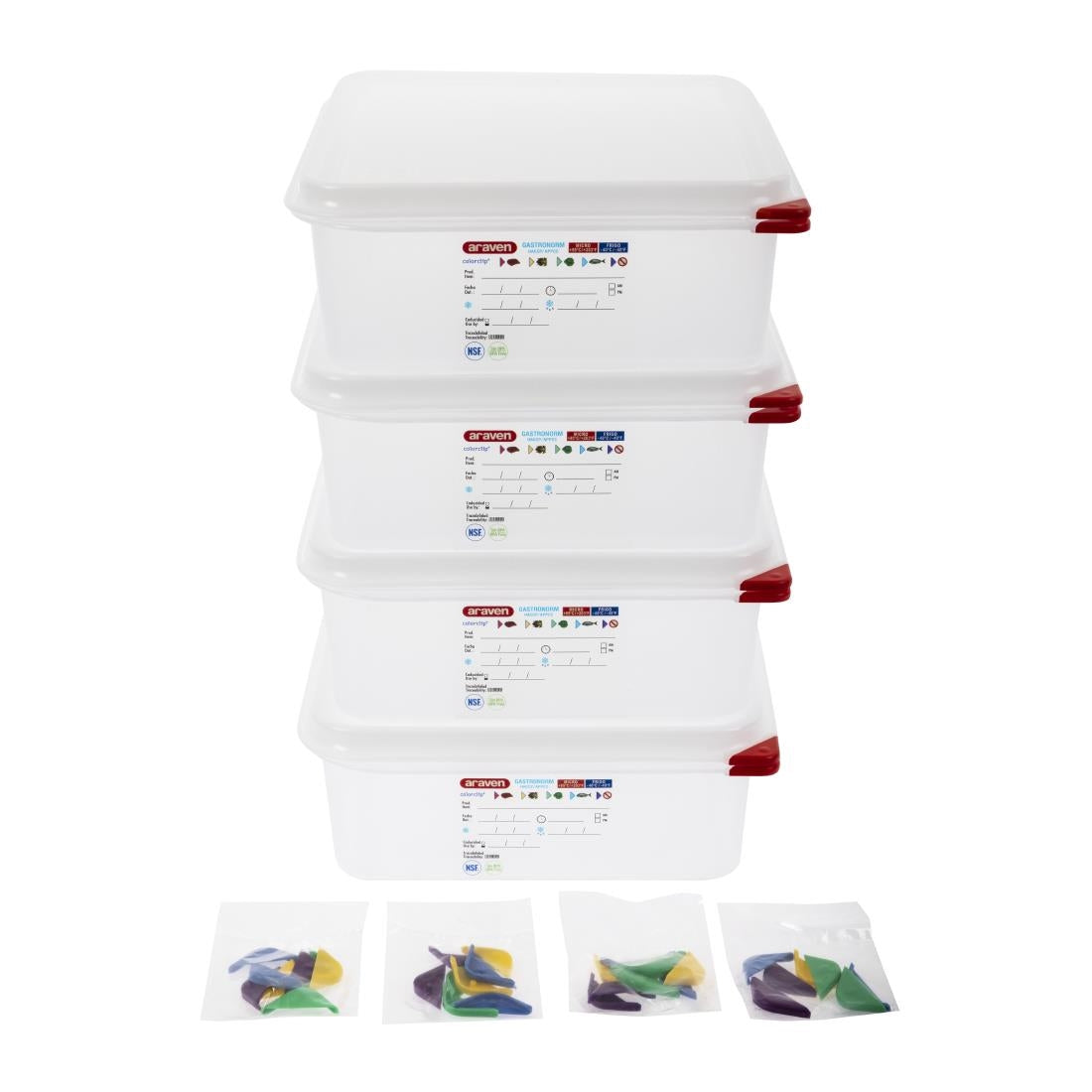 DL982 Araven Polypropylene 1/2 Gastronorm Food Container 6.5Ltr (Pack of 4) JD Catering Equipment Solutions Ltd