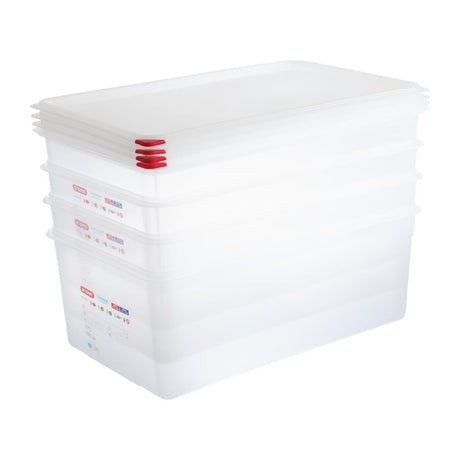 DL984 Araven Polypropylene 1/1 Gastronorm Food Storage Box 28Ltr (Pack of 4) JD Catering Equipment Solutions Ltd