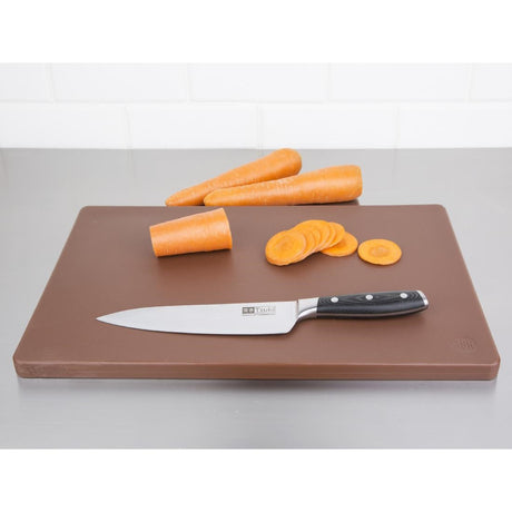 DM003 Hygiplas Extra Thick Low Density Brown Chopping Board Standard JD Catering Equipment Solutions Ltd