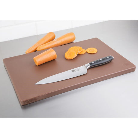 DM003 Hygiplas Extra Thick Low Density Brown Chopping Board Standard JD Catering Equipment Solutions Ltd