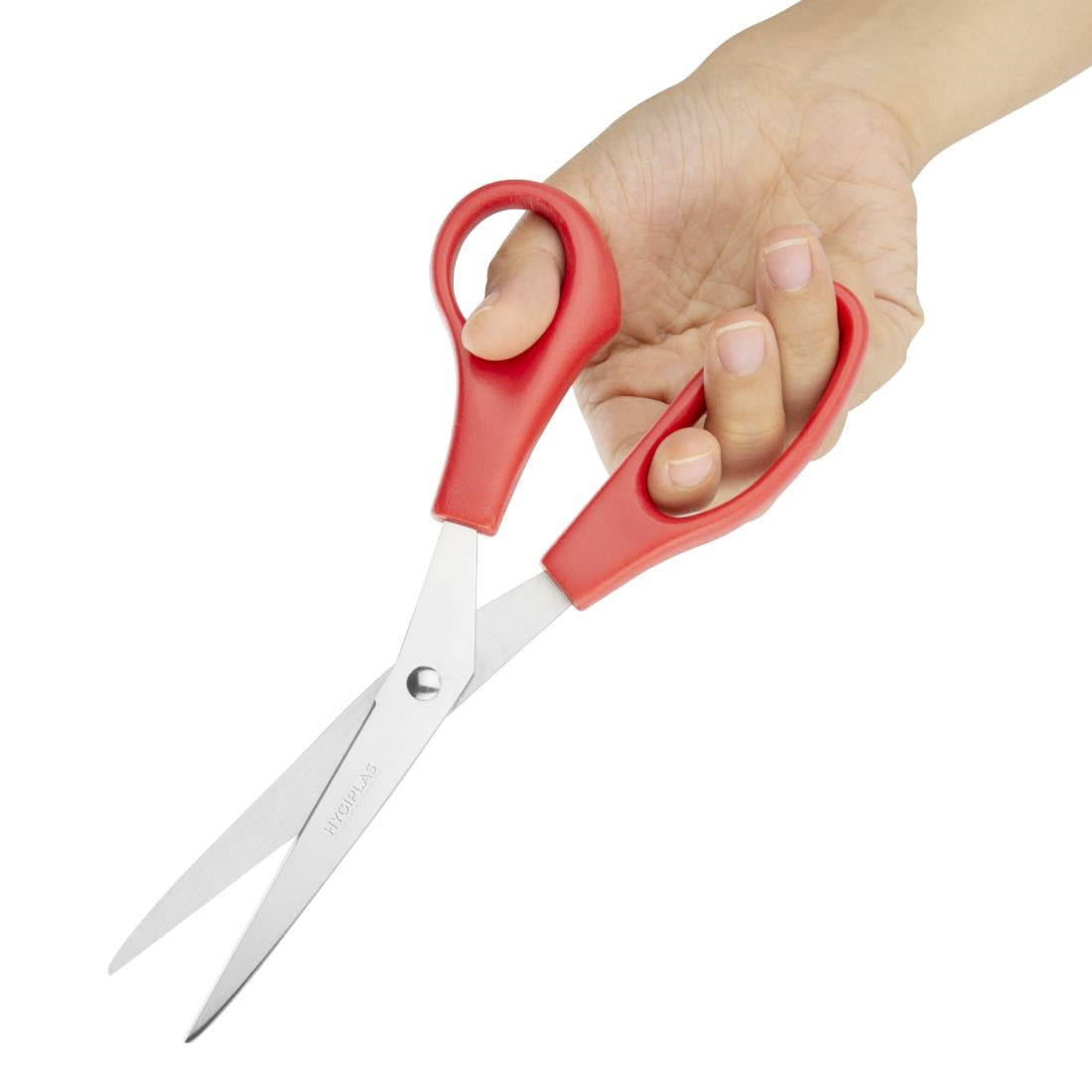 DM036 Hygiplas Red Colour Coded Scissors JD Catering Equipment Solutions Ltd