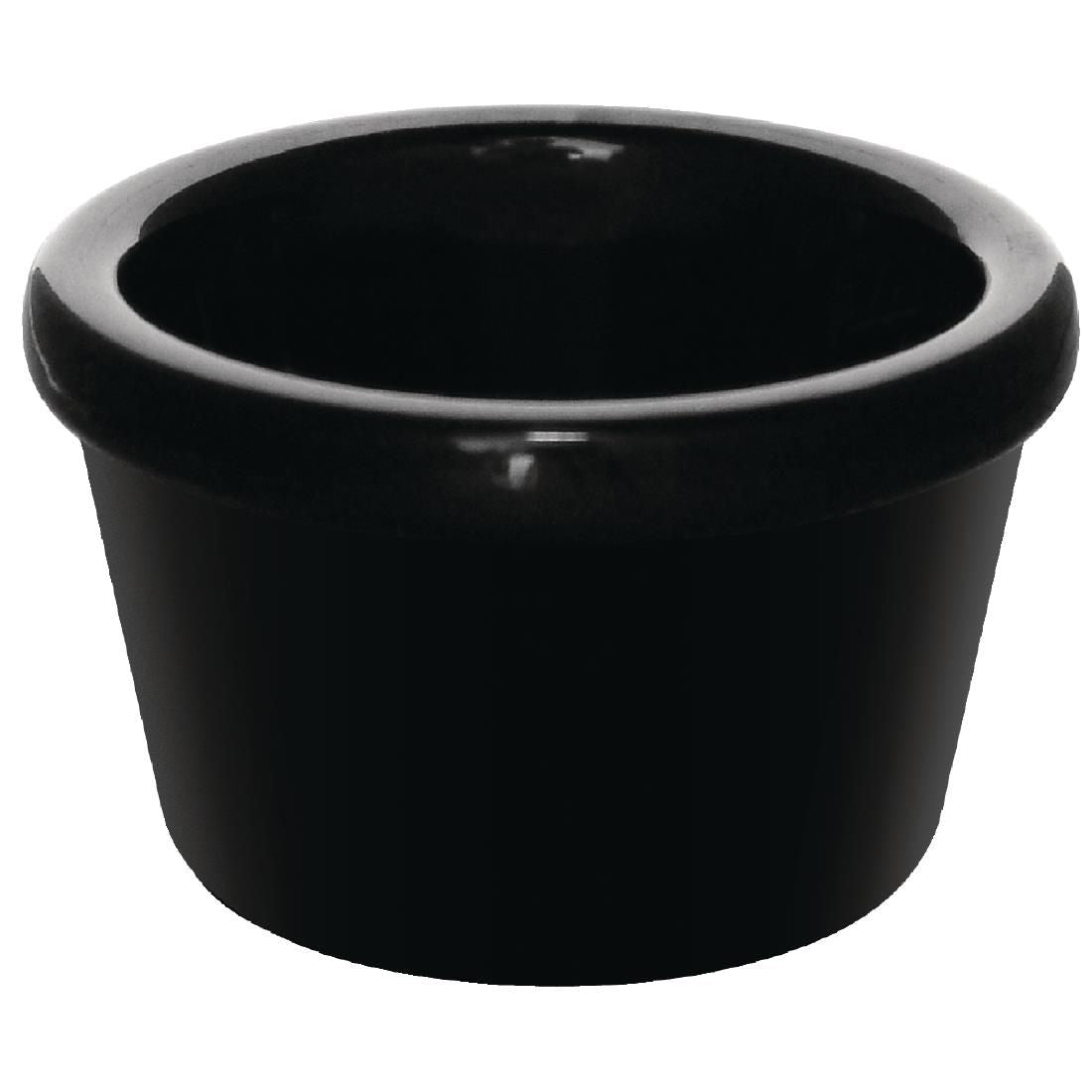 DM161 Kristallon Melamine Plain Ramekins Black 63mm (Pack of 12) JD Catering Equipment Solutions Ltd