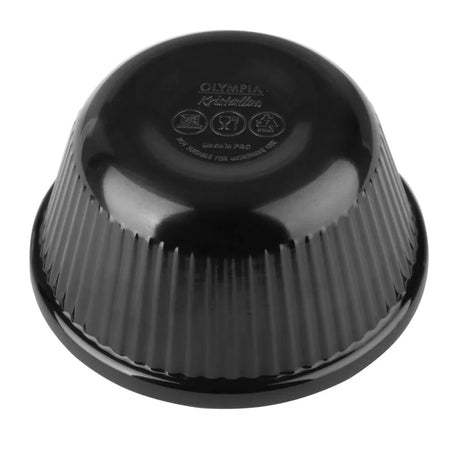 DM164 Kristallon Melamine Fluted Ramekins Black 76mm (Pack of 12) - JD Catering Equipment Solutions Ltd