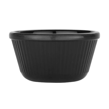 DM165 Kristallon Melamine Fluted Ramekins Black 89mm (Pack of 12) - JD Catering Equipment Solutions Ltd