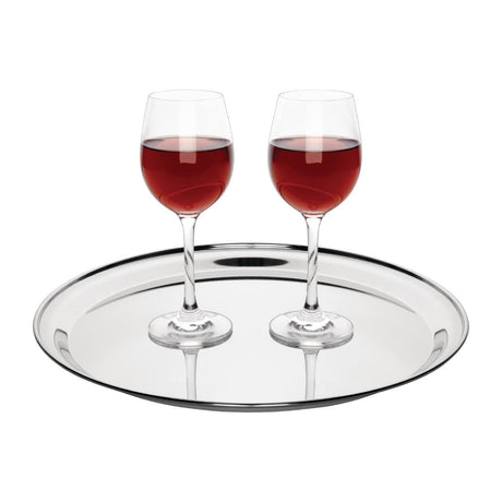 DM193 Olympia Stainless Steel Round Service Tray 355mm JD Catering Equipment Solutions Ltd