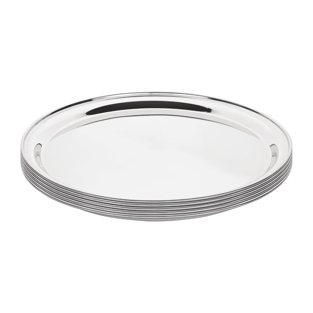DM193 Olympia Stainless Steel Round Service Tray 355mm JD Catering Equipment Solutions Ltd