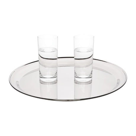 DM194 Olympia Stainless Steel Round Service Tray 405mm JD Catering Equipment Solutions Ltd