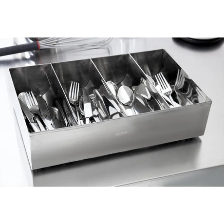 DM274 Olympia Cutlery Holder Stainless Steel - JD Catering Equipment Solutions Ltd