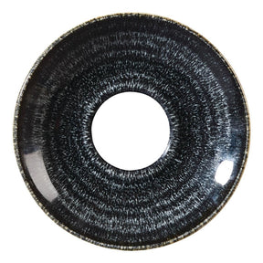 DM435 Churchill Studio Prints Homespun Charcoal Black Cappuccino Saucer 156mm JD Catering Equipment Solutions Ltd