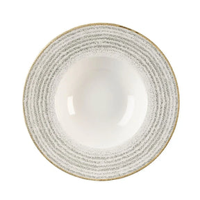DM443 Churchill Studio Prints Homespun Stone Grey Wide Rim Bowl 240mm (Pack of 12) - JD Catering Equipment Solutions Ltd
