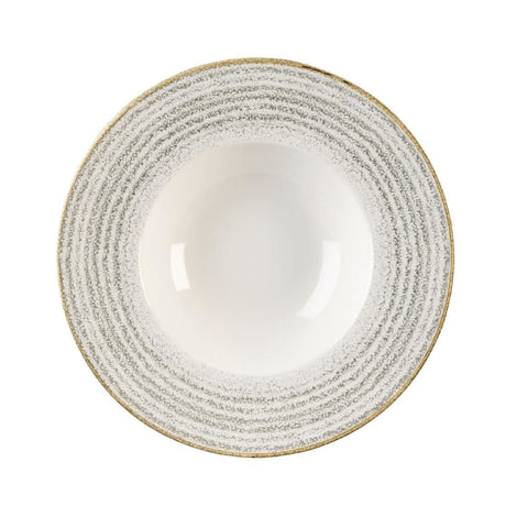 DM443 Churchill Studio Prints Homespun Stone Grey Wide Rim Bowl 240mm (Pack of 12) JD Catering Equipment Solutions Ltd