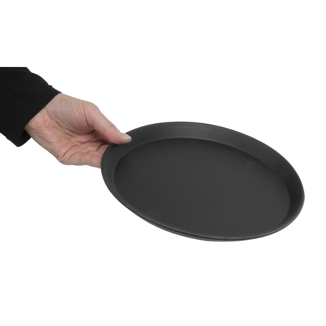 DM780 Cambro Camtread Fibreglass Round Non-Slip Tray Black 280mm JD Catering Equipment Solutions Ltd