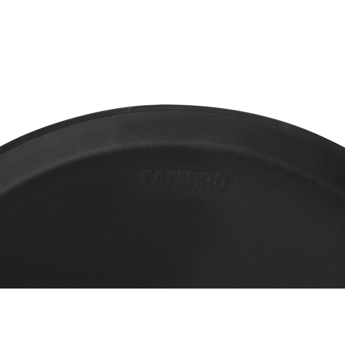 DM781 Cambro Camtread Fibreglass Round Non-Slip Tray Black 355mm JD Catering Equipment Solutions Ltd