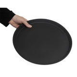 DM781 Cambro Camtread Fibreglass Round Non-Slip Tray Black 355mm JD Catering Equipment Solutions Ltd