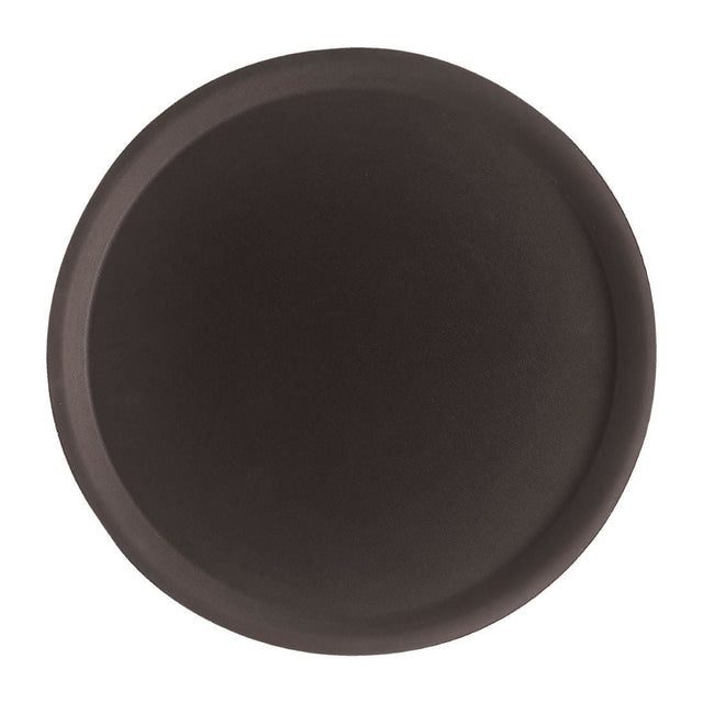 DM782 Cambro Camtread Fibreglass Round Non-Slip Tray Black 405mm JD Catering Equipment Solutions Ltd