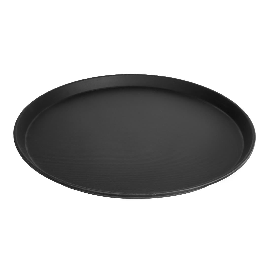 DM782 Cambro Camtread Fibreglass Round Non-Slip Tray Black 405mm JD Catering Equipment Solutions Ltd