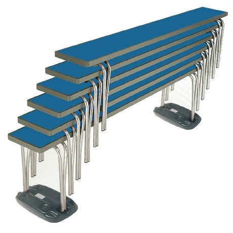 DM946 Gopak Contour Stacking Bench Blue 6ft JD Catering Equipment Solutions Ltd