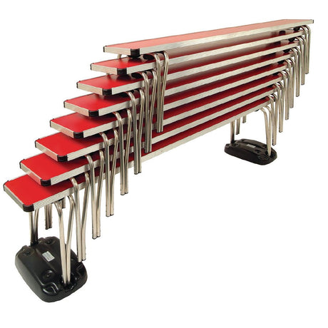 DM951 Gopak Contour Stacking Bench Red 4ft JD Catering Equipment Solutions Ltd