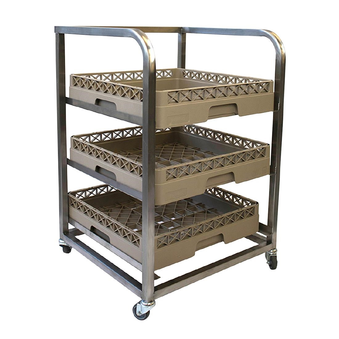 DN596 Craven Stainless Steel Glass Tray Trolley JD Catering Equipment Solutions Ltd