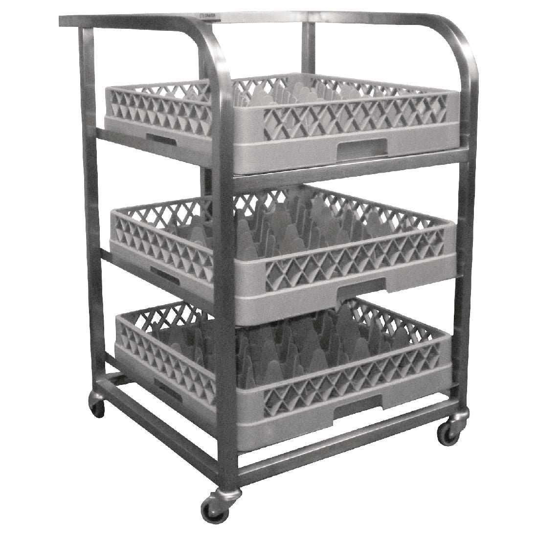 DN596 Craven Stainless Steel Glass Tray Trolley JD Catering Equipment Solutions Ltd