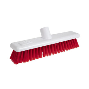DN830 Jantex Hygiene Broom Soft Bristle Red 12in JD Catering Equipment Solutions Ltd