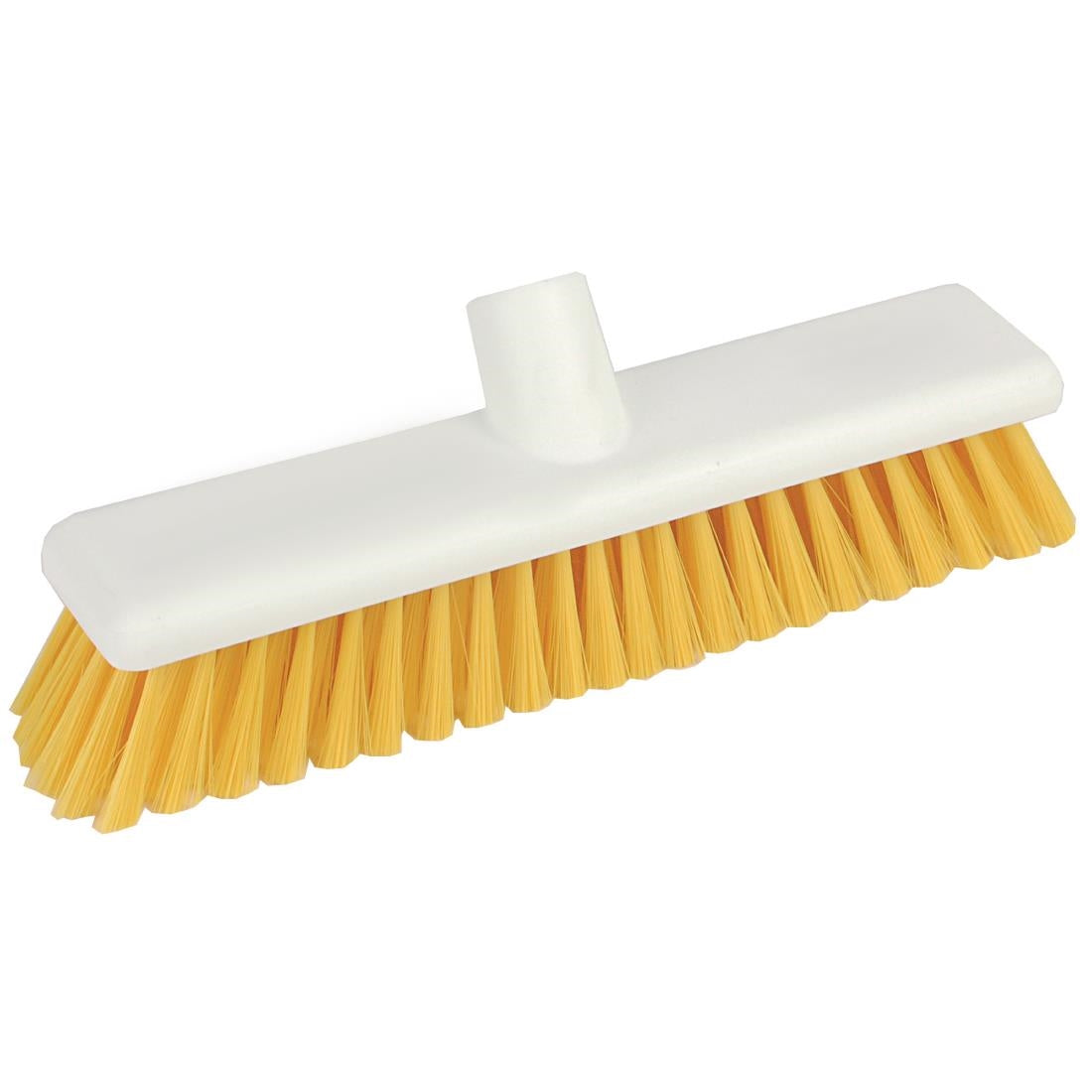 DN831 Jantex Hygiene Broom Soft Bristle Yellow 12in JD Catering Equipment Solutions Ltd
