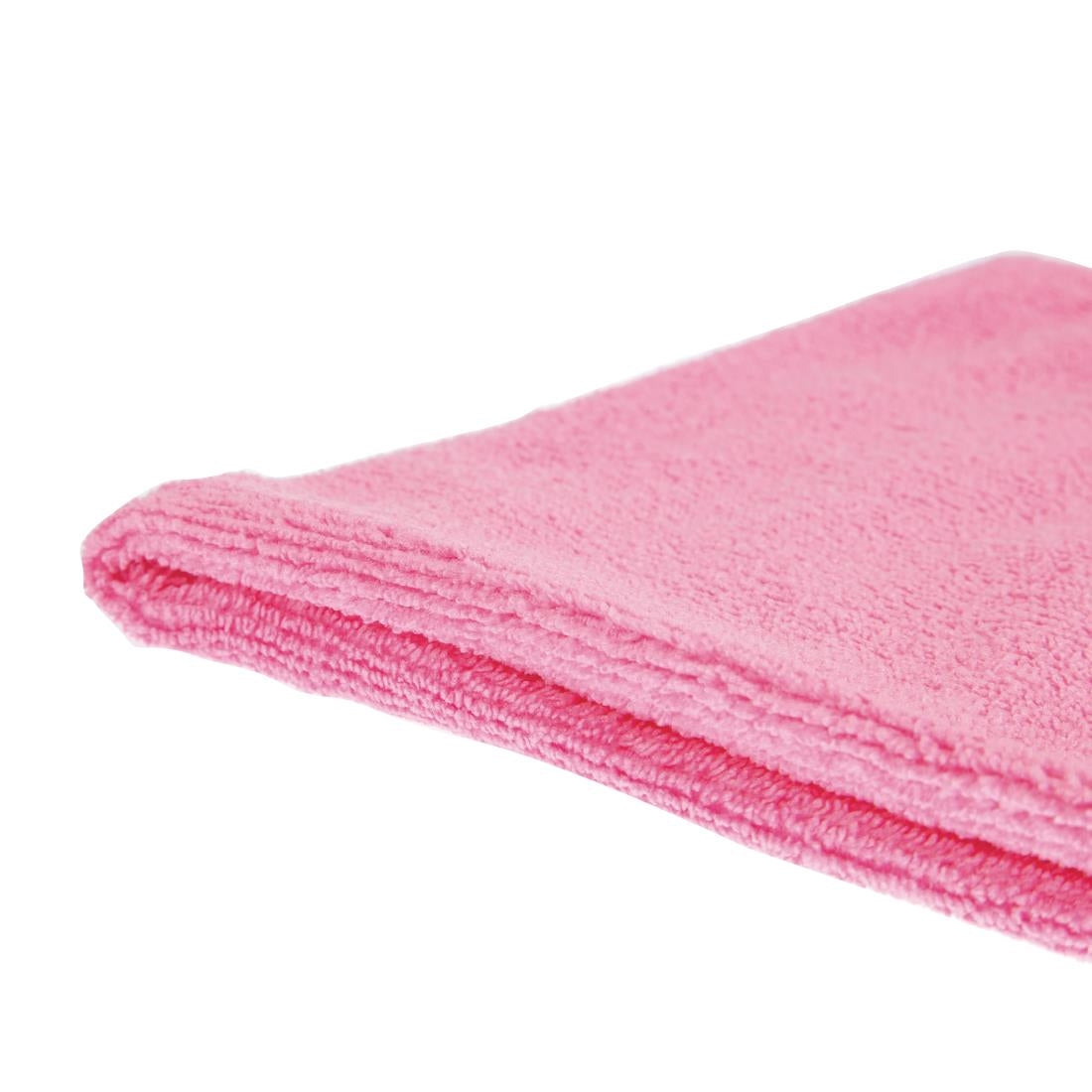 DN840 Jantex Microfibre Cloths Pink (Pack of 5) JD Catering Equipment Solutions Ltd