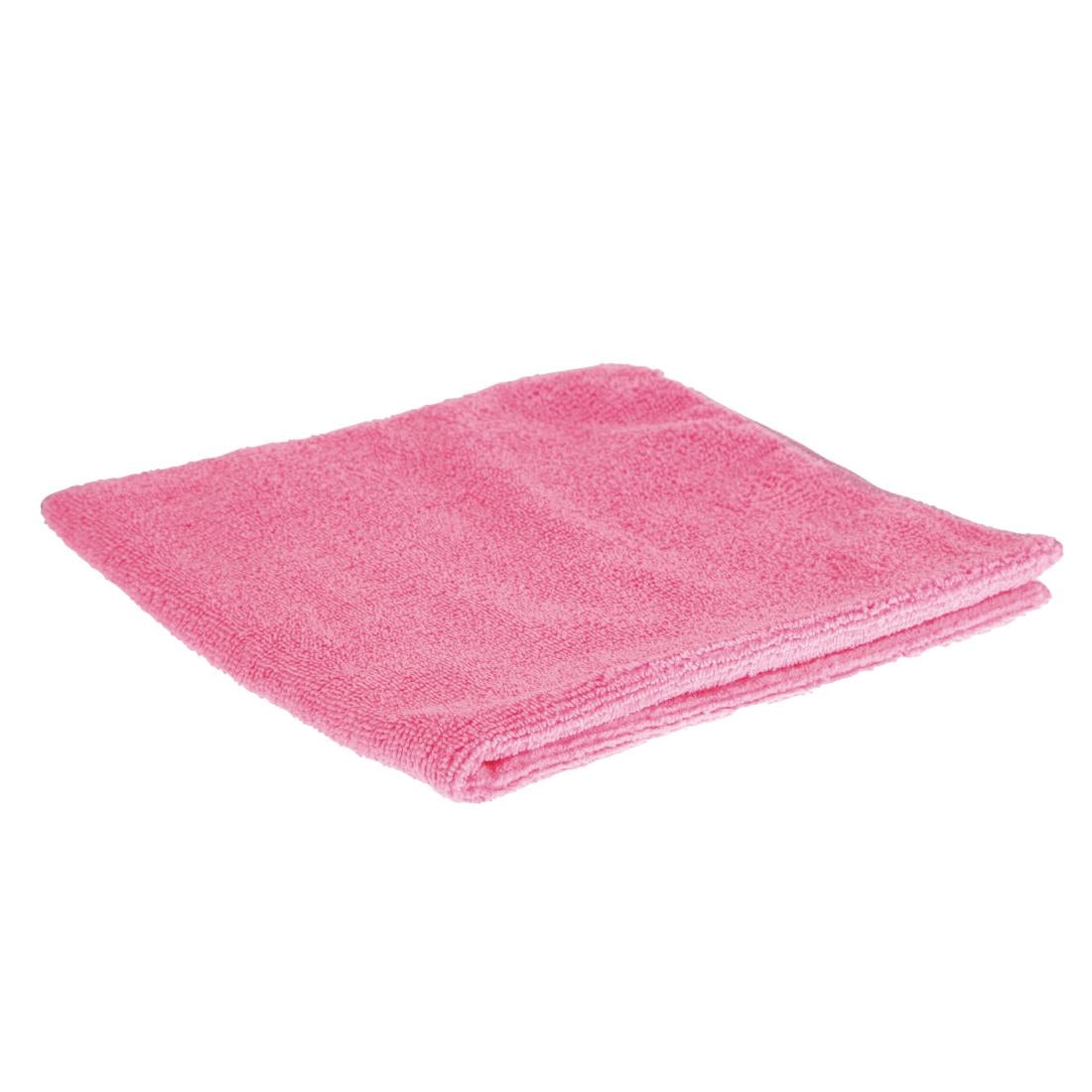 DN840 Jantex Microfibre Cloths Pink (Pack of 5) JD Catering Equipment Solutions Ltd